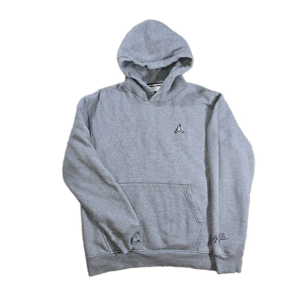 Mens Air Jordan Essentials Fleece Pullover Hoodie Gray Medium Jumpman